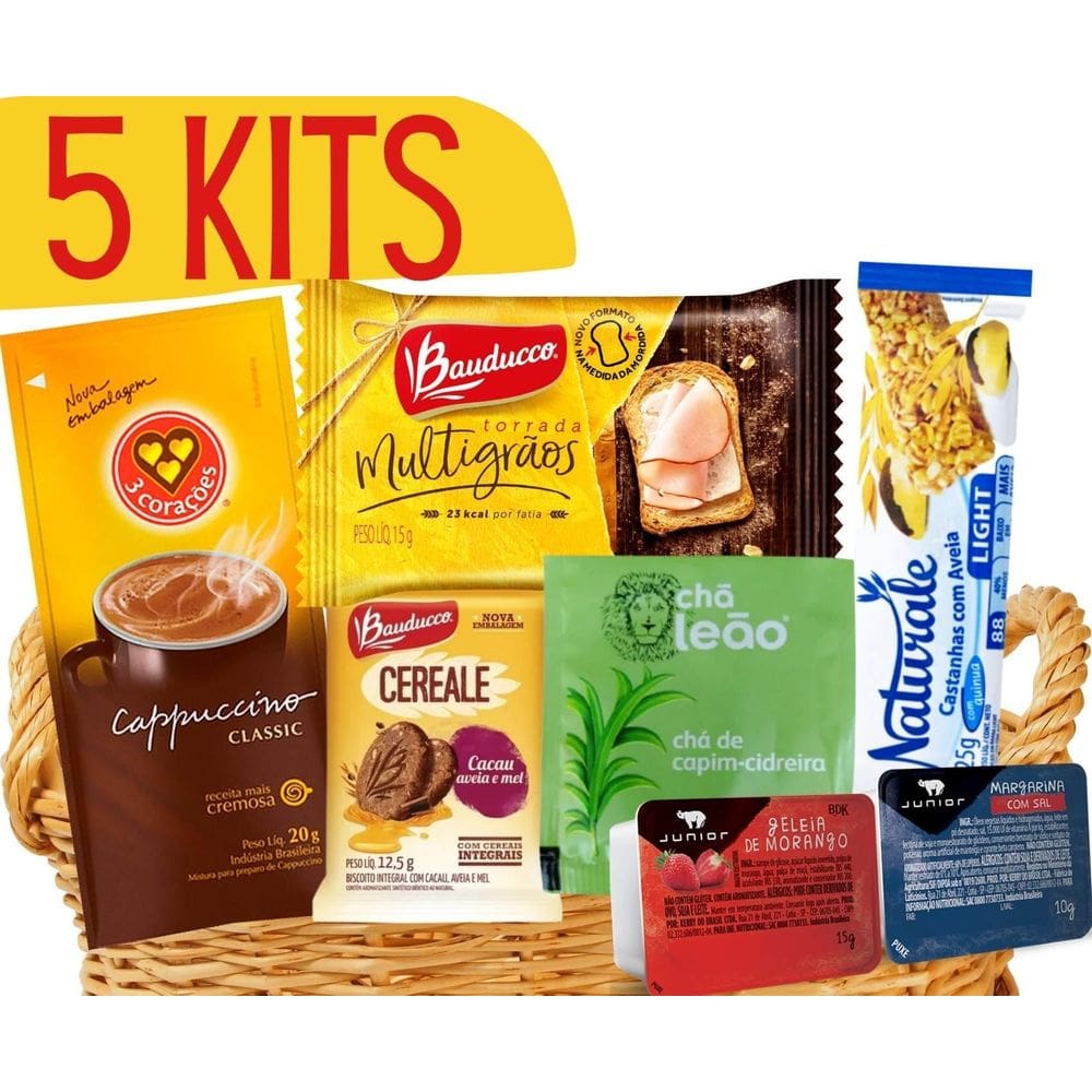 Kit 5 Cesta Dejejum Laboratórios