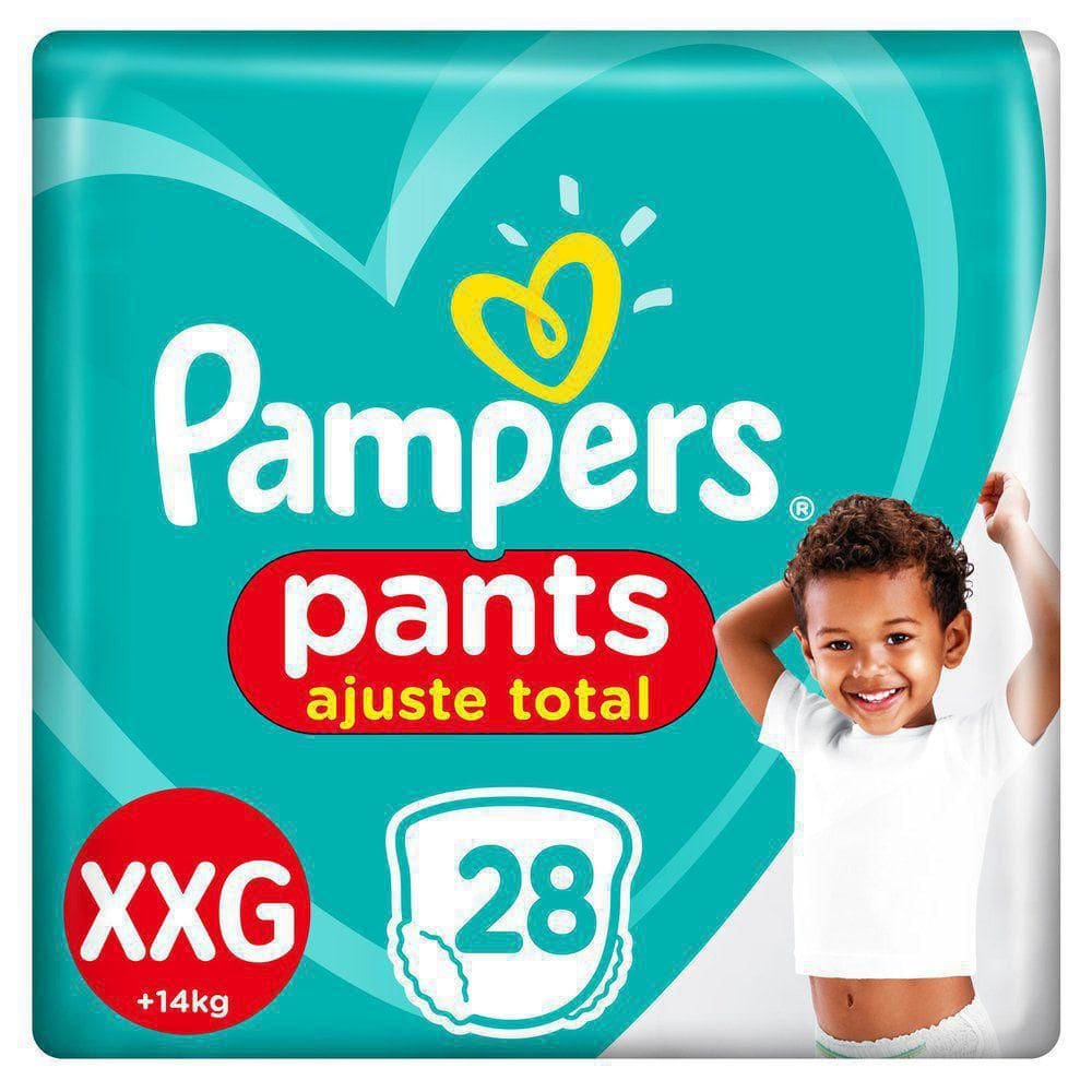Fralda Pampers Pants Ajuste Total Tamanho Xxg Com 28 Un
