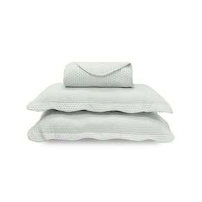 Colcha Matelasse CASAL Cobre Leito Fronha Edredom Cinza 3un