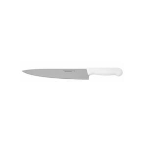 Faca de Cozinha Chef 8" Cortar Picar Fatiar Inox Cabo Branco