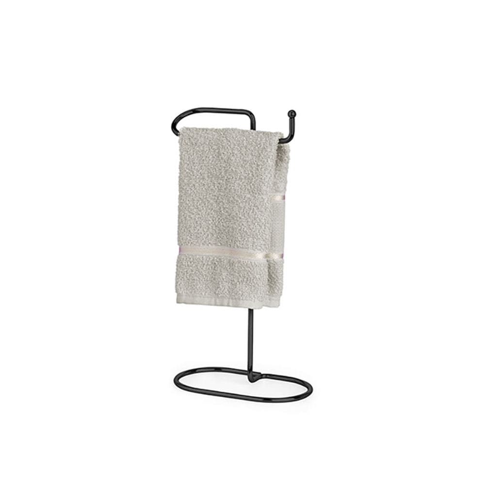 Porta Toalha Preto Toalheiro de Mesa em Aço Black