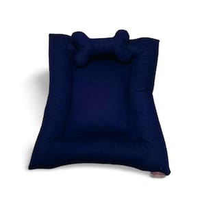 Almofadão Nica Premium Com Ossinho Para Cães E Gatos - Azul.
