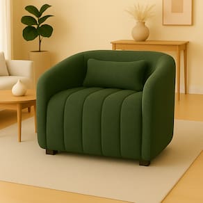 Poltrona Decorativa Lilian Boucle Verde - Londrilar