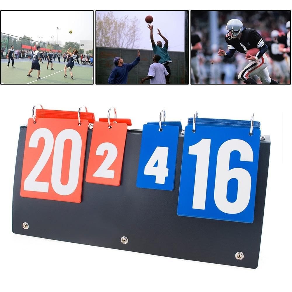 Placar Marcador De Pontos 4 Digitos Contador Manual Maleta Portatil Jogo Esporte Voley Futebol Sets