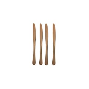 Faca de Sobremesa Cobre Talheres Aço Inox 4un