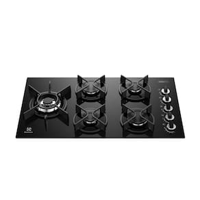 Cooktop 5 Bocas a Gás Electrolux Mesa Vidro Expert ChamaPrecisa e Grade Ferro Fundido (KE5GW)
