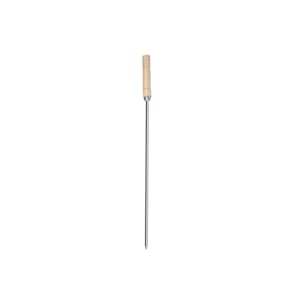 Espeto Trinchante Simples Inox Cabo Madeira Churrasco 75cm