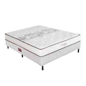 Conjunto Cama Box Fit Casal Colchão Primor Orthocrin 138X188x50