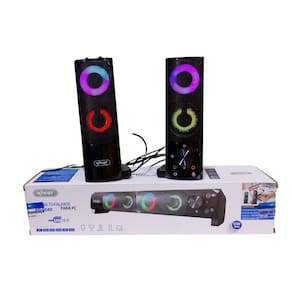 Caixa De Som Potente Pc Gamer Computador Usb Soundbar Rgb