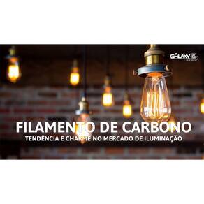 Lampada Filamento Carbono St64 40W 2400K 220V Dimerizavel