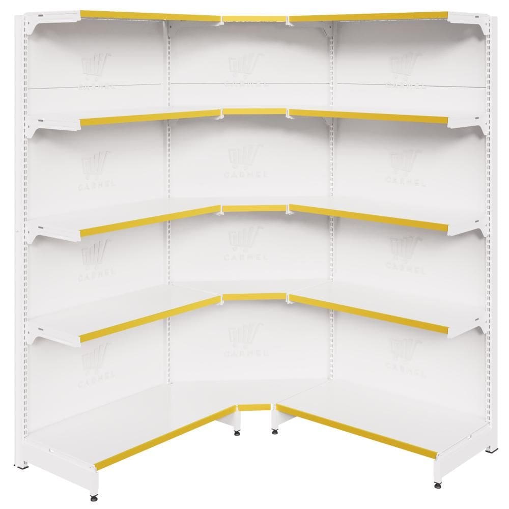 Gôndola Parede 1 Canto 1 Inicial 1 Continuação 1,70m Bandeja Inclinável Carmel Imports