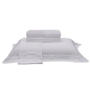 Jogo de Cama Casal 350 Fios Buettner Fibra Bambu 4Pçs Cinza