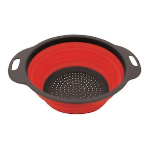 Escorredor Silicone Retrátil Grande Vermelho
