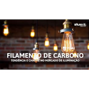 Lampada Filamento Carbono St64 40W 2400K 220V Dimerizavel