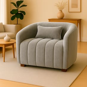 Poltrona Decorativa Lilian Veludo Prata - Londrilar