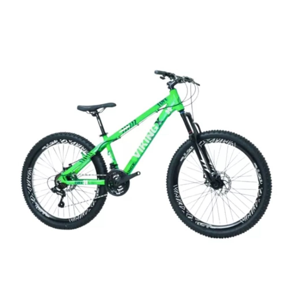 Bicicleta Vikingx Aro 26 Vmaxx Câmbios Shimanos 21v Verde Neon