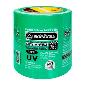 Fita Crepe Adesiva Verde 766 Automotiva Anti UV 48mmx50m c/2 - Adelbras
