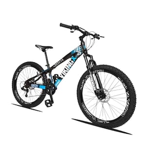 Bicicleta Vikingx Aro 26 Câmbios Shimanos 21V Preto Azul