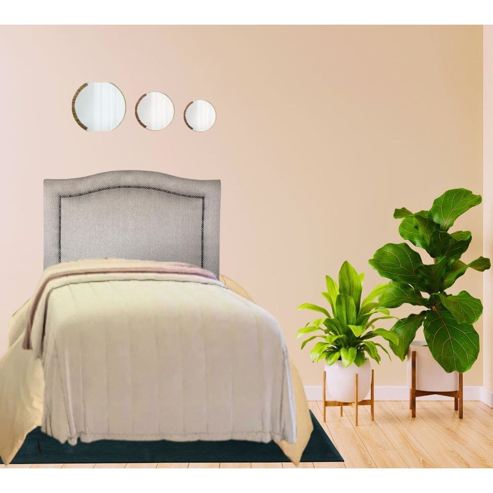 Cabeceira Para Cama Box Solteiro Línea Deluxe em Linho Bege