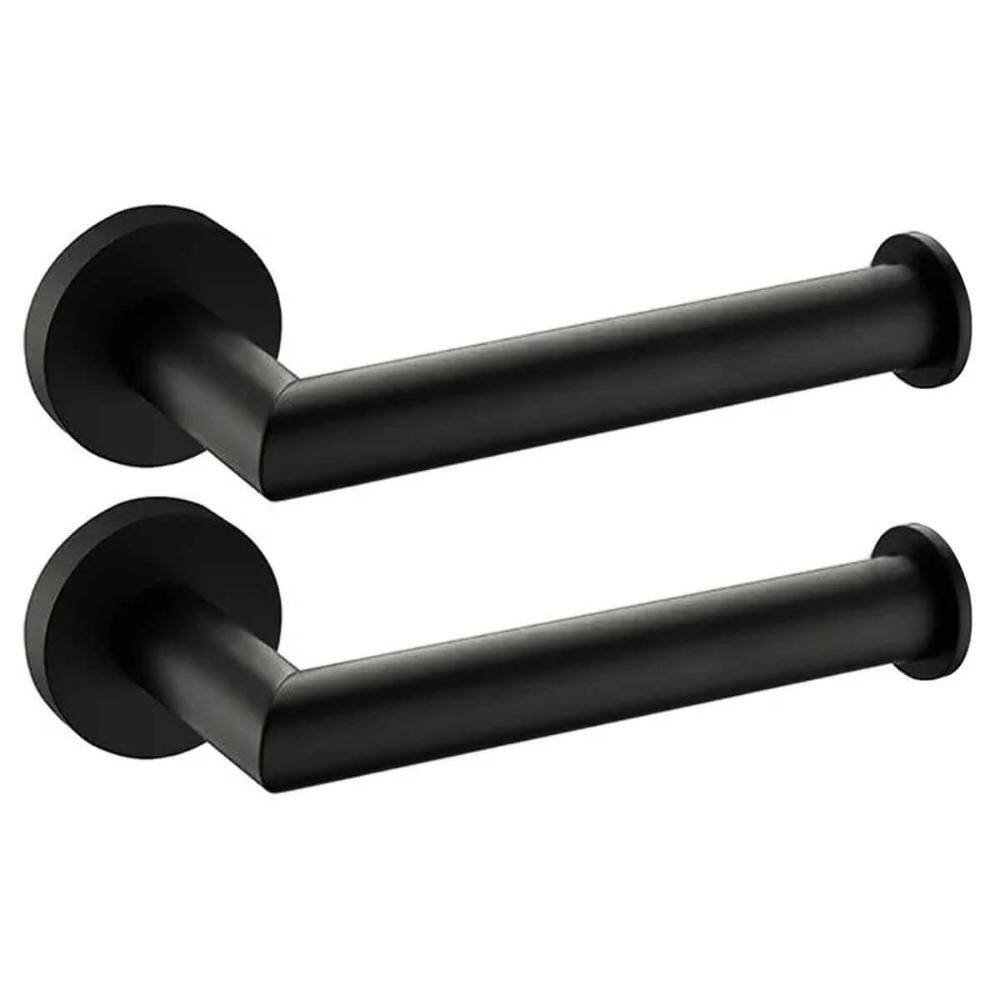 Kit 2 Papeleiras Suportes Porta Papel Higiênico Inox Preto Banheiros Lavabos Hortência