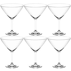 Kit 6 Taças de Cristal 210ml para Martini Coquetel Drink Margarita Dry Haus Concept