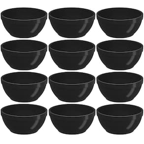 12 Cumbucas Redondas 300ml Servir Restaurante Mini Bowl Petiscos Preto Uno Coza