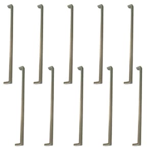10 Puxadores Alça para Móveis Níquel Escovado 352mm Balcões