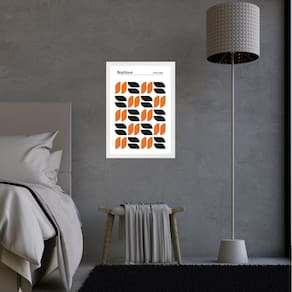 Quadro Bauhaus Laranja - Minimalist Tears 45X34Cm