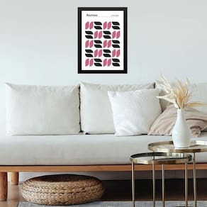 Quadro Bauhaus Poster - Minimalist Tears Pink 33X24Cm