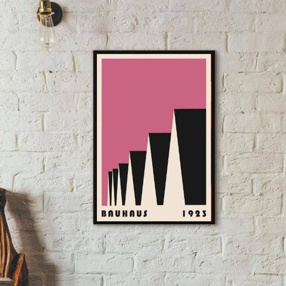 Quadro Bauhaus Pink - Factory Roofs 24X18Cm