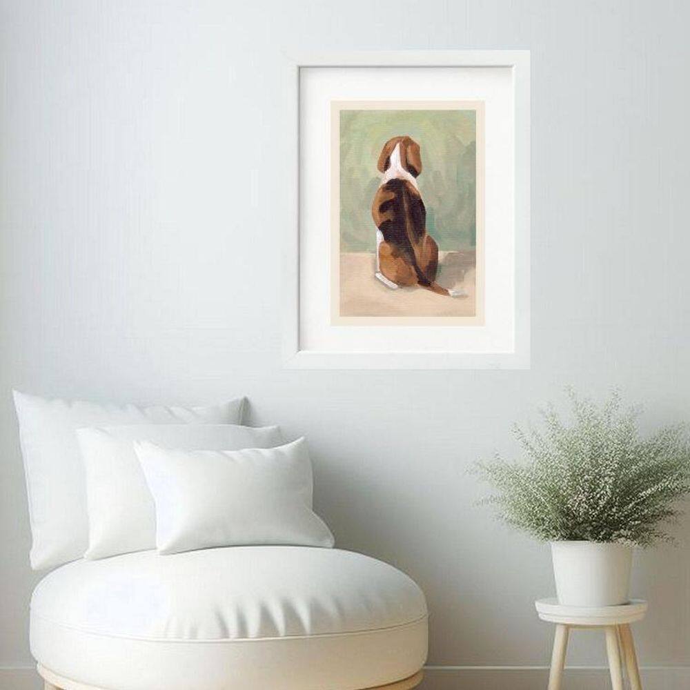 Quadro Efeito Pintura Beagle- 60X48Cm