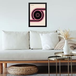 Quadro Bauhaus Pink Poster - Roll Disc 45X34Cm