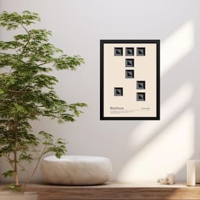 Quadro Bauhaus Grey Geometric Poster 33X24Cm