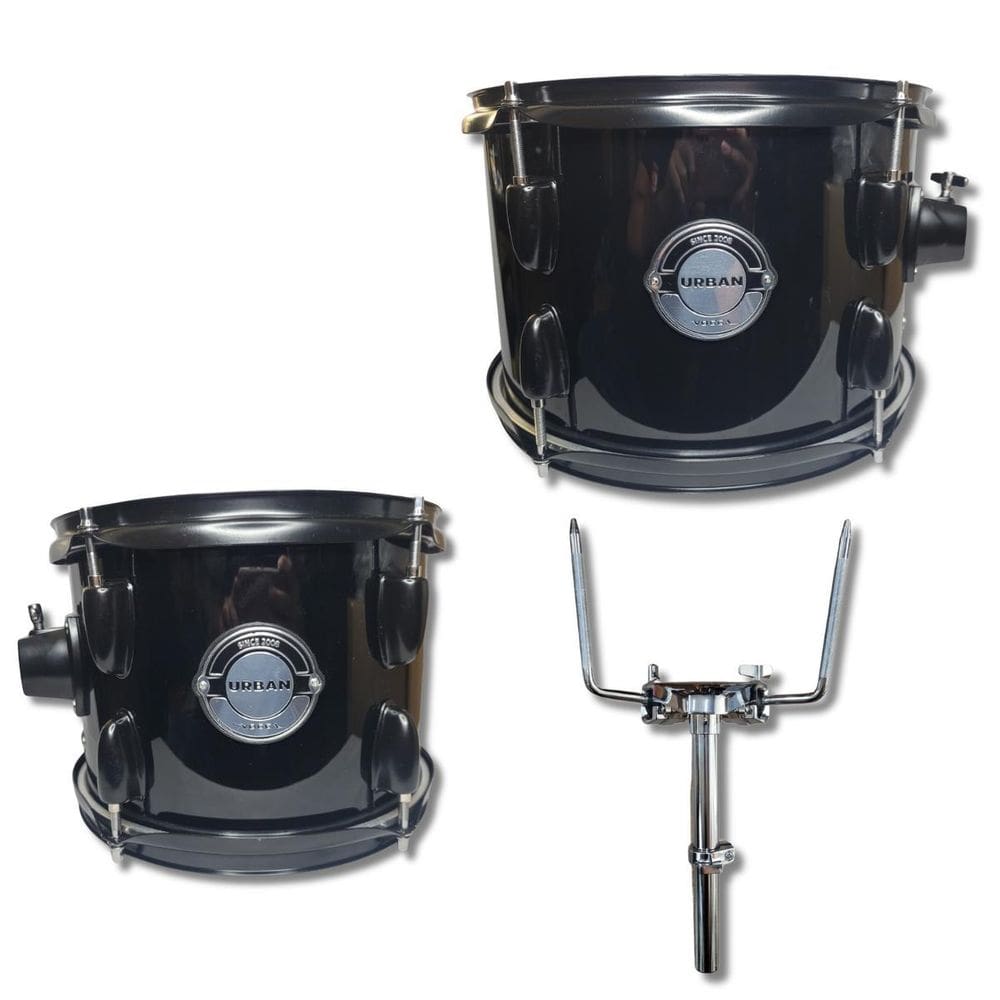 Tom 10 X 7 + Tom 12 X 7,5 Com 5 Afinações + Tom Holder 15.3
