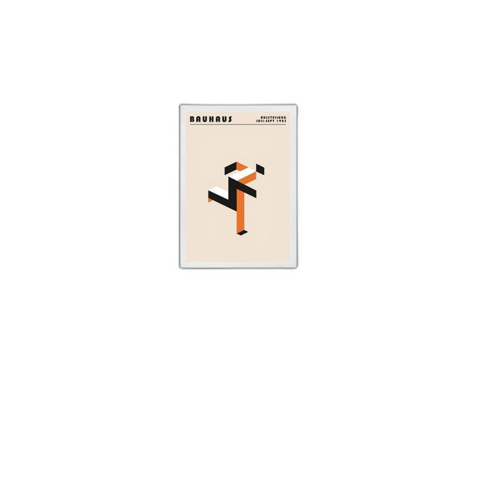 Quadro Laranja Bauhaus - Running Man 33X24Cm