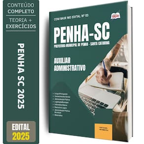 Apostila Prefeitura Penha Sc 2025 Auxiliar Administrativo