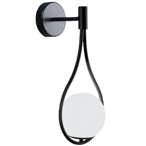 Luminária Arandela Parede 44Cm Moderna Gota Globo Vidro 15Cm