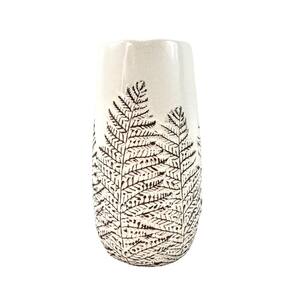 Vaso Decorativo Branco Pinheiro 26X14Cm Decoração Luxo