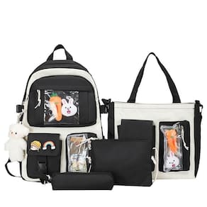 Kit Mochila Escolar Passeio Feminina Com Espaço Notebook