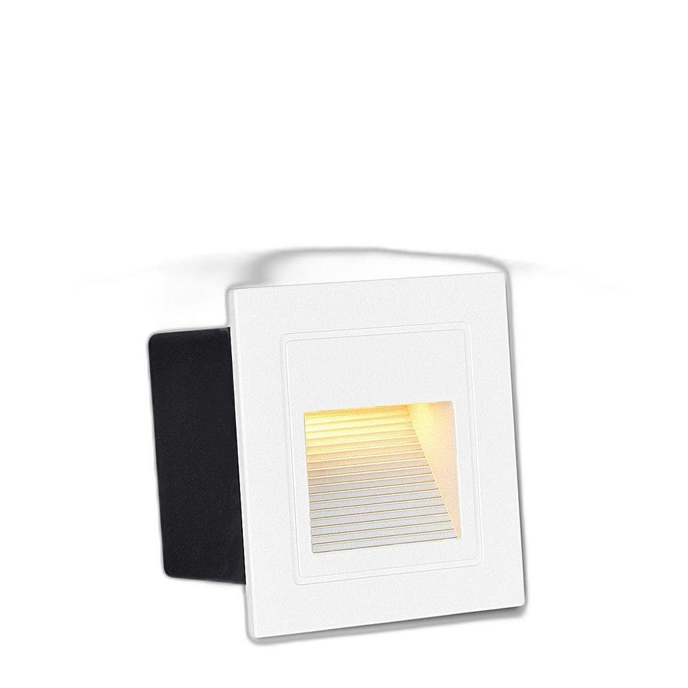 Balizador De Embutir Parede Externo Branco Led 3000K Zan08