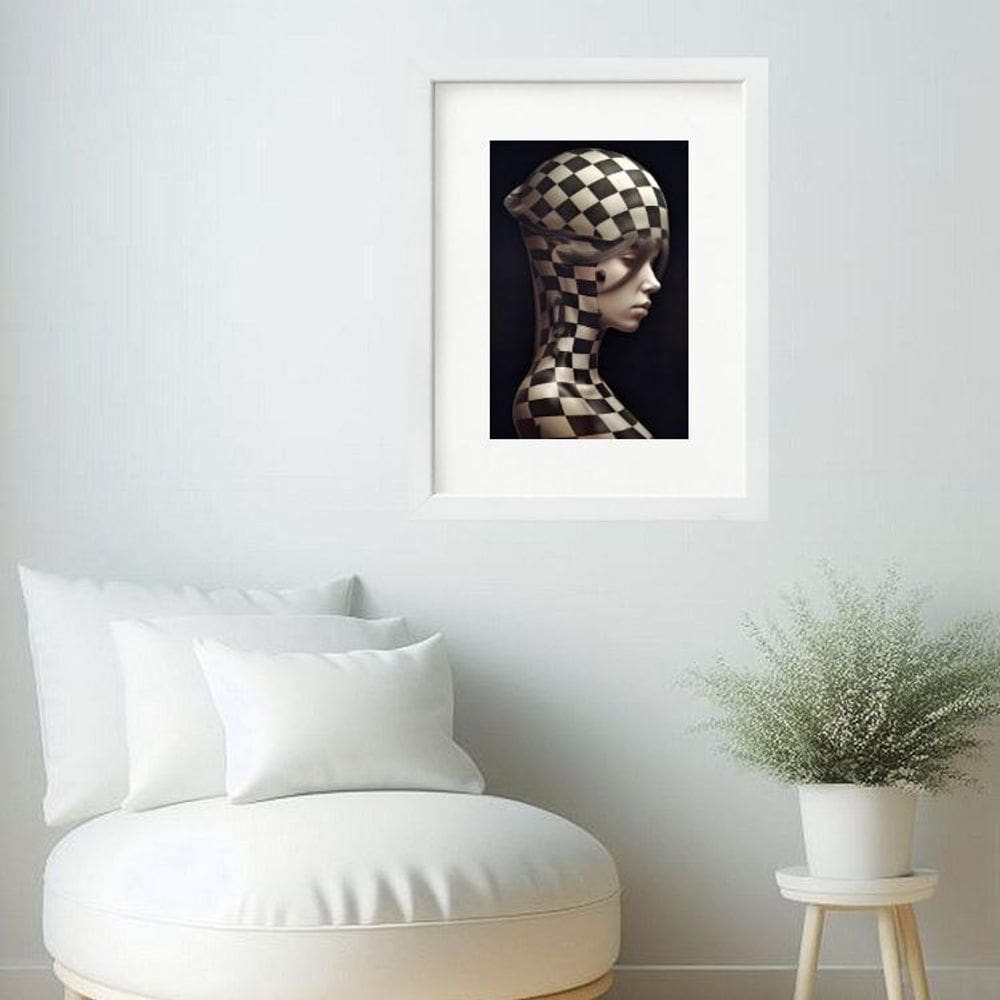 Quadro Arte Surrealista Mulher - 60X48Cm