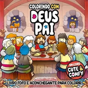 Livro De Colorir Colorindo Com Deus Pai 64 Paginas, 21X21 Cm