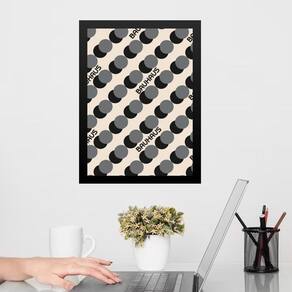Quadro Grey Bauhaus Vintage Poster Scrolling Dots 45X34Cm