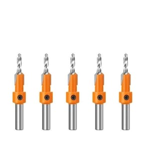 Kit 5 Brocas Escareadoras 3Mm X 8Mm Haste Lisa