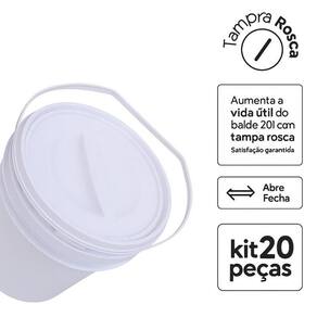 Balde Plástico 20 L Para Tinta - Kit 20 Pçs