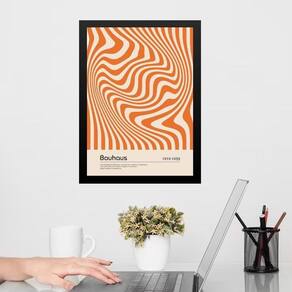 Quadro Bauhaus Laranja Graphic Poster Hypnotic Silk 33X24Cm
