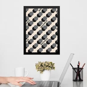 Quadro Grey Bauhaus Vintage Poster - Scrolling Dots 33X24Cm