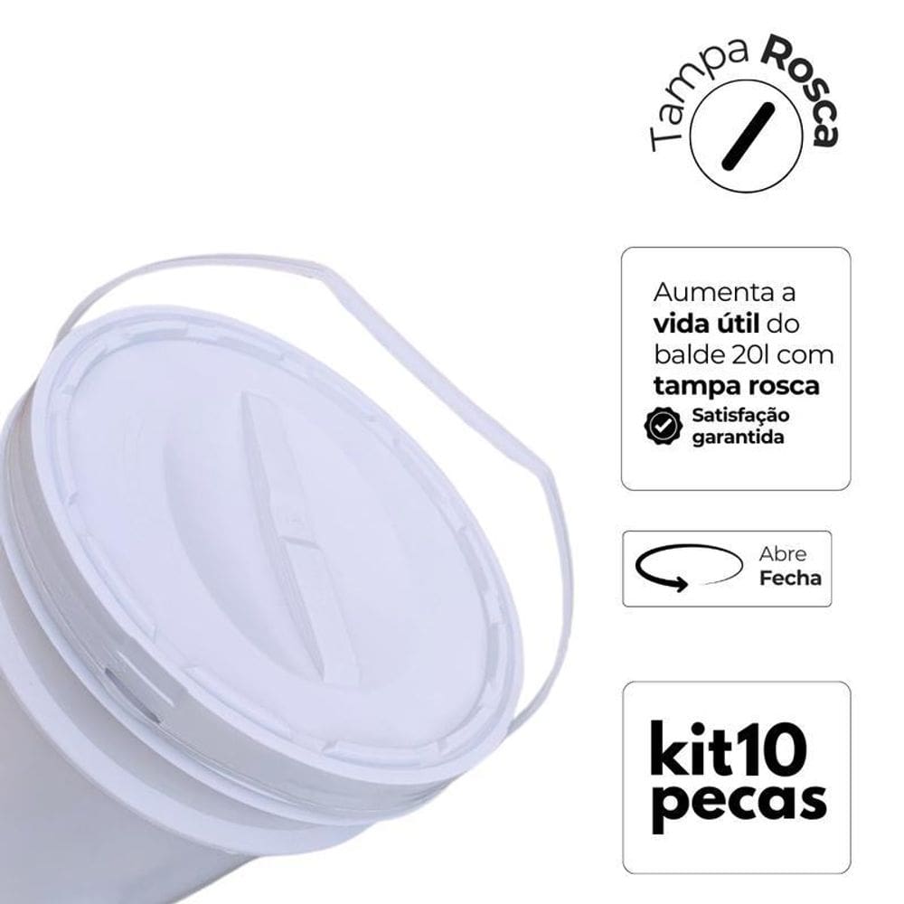 Balde Tampa Rosca Para Óleo De Compressor - Kit 10 Pçs