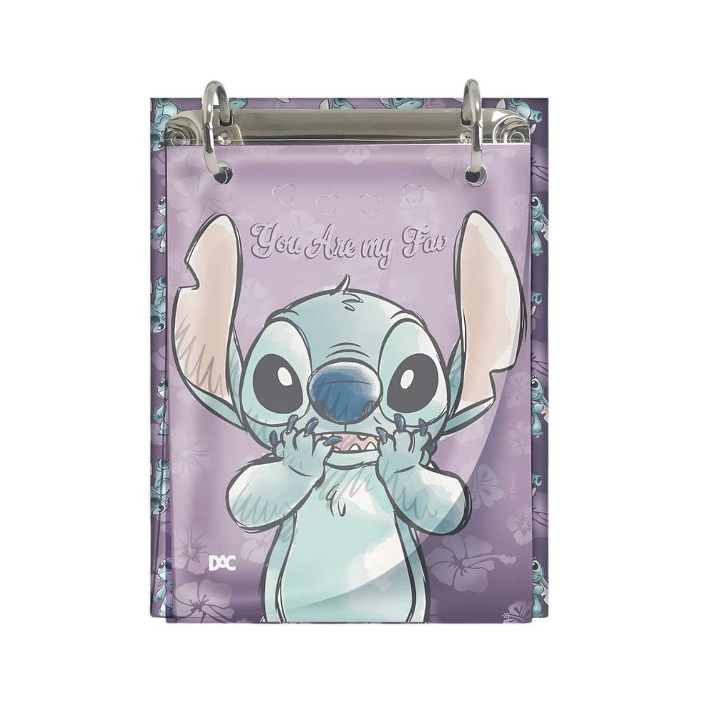 Mini Caderno Escolar Argolado Stitch 80Fls Dac