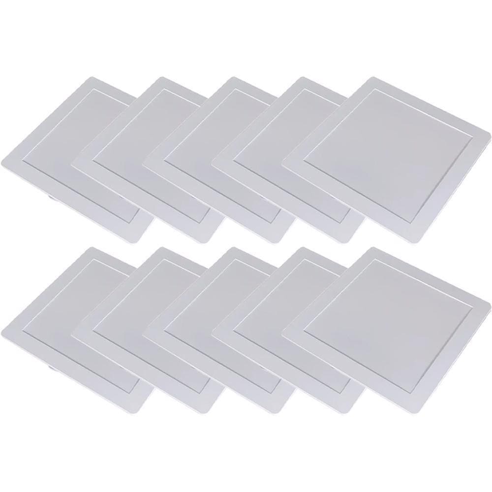 Kit 10 Luminária Plafon Led Quadrado Embutir 18W 3000K Noll